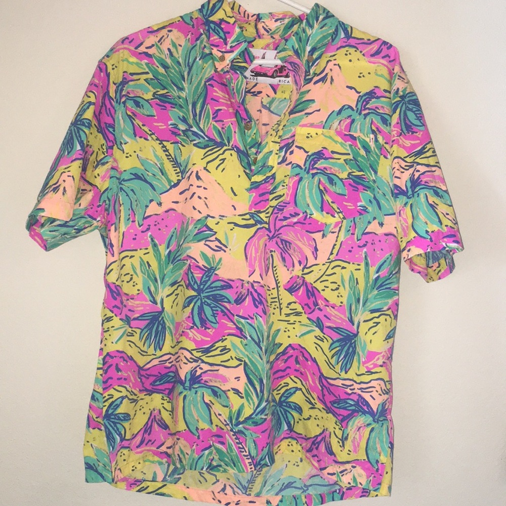 Large half button down